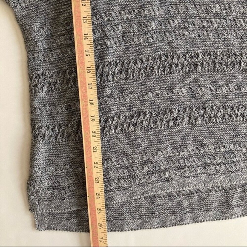 J. Jill Bluestone Open Knit Short Sleeve Sweater Medium - Picture 11 of 12
